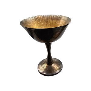 Signed Salem Silverplated Goblet Vintage Unpolished Approximately 4.5" Tall